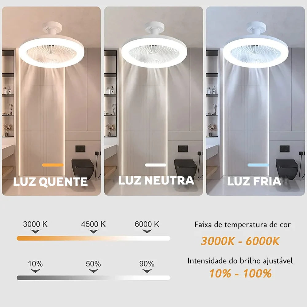 LED Ceiling Fan with Light and Remote Control